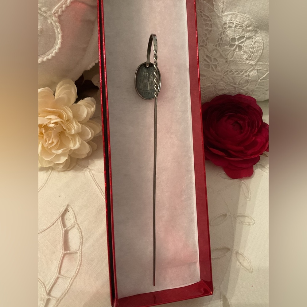 VINTAGE ISRAEL MUSEUM STERLING SILVER BOOK MARK WITH LYRE HARP OF DAVID - Picture 6 of 14